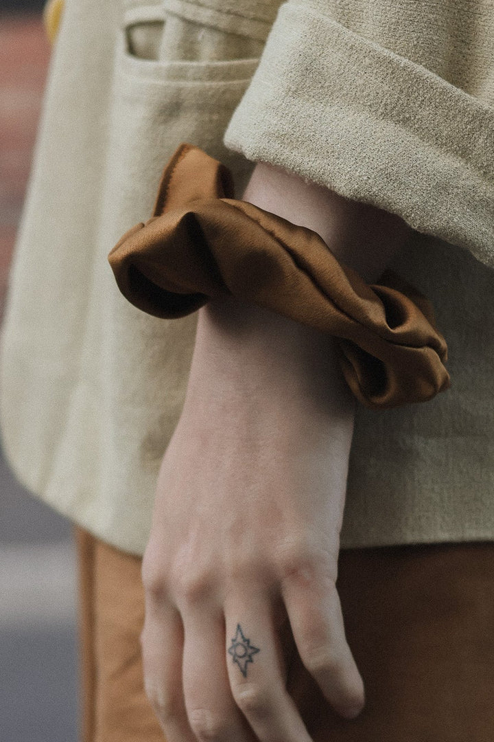 Gold Satin Scrunchie