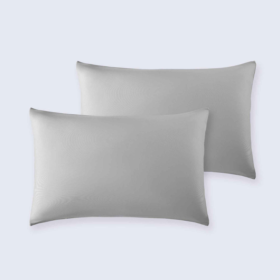 Cooling pillowcases, light gray, square with smooth envelope closure