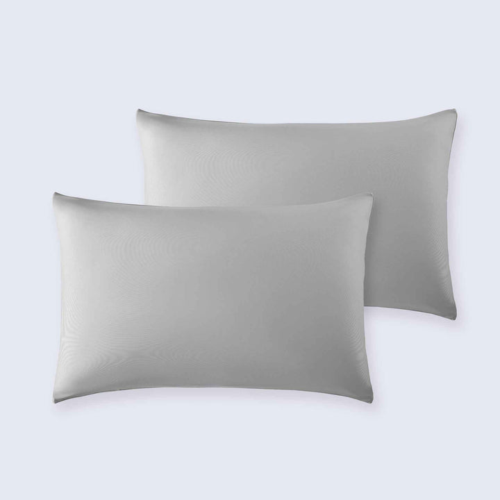 Cooling pillowcases, light gray, square with smooth envelope closure