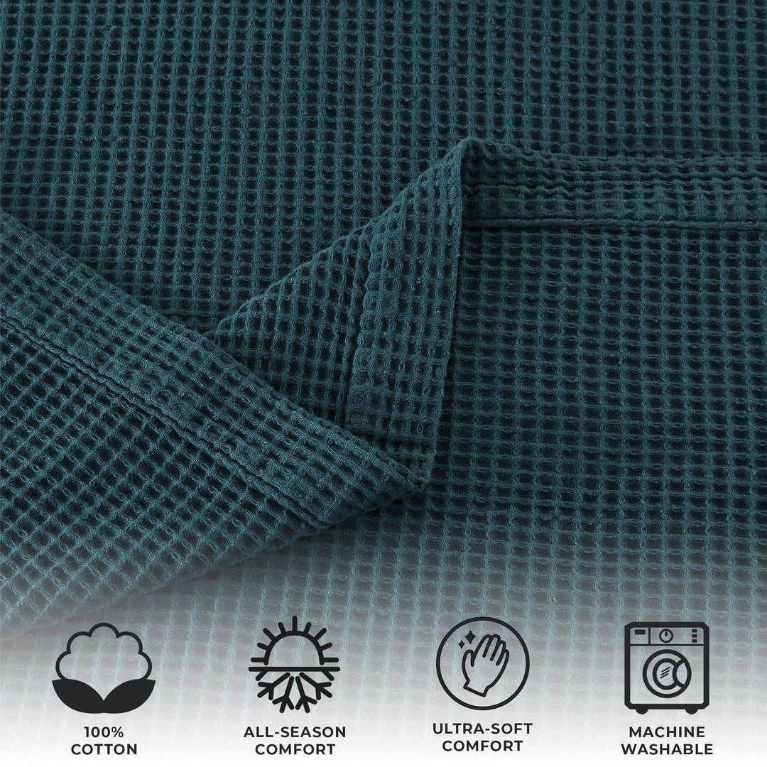 100% Cotton Waffle Weave Blanket - Mikala Collection
