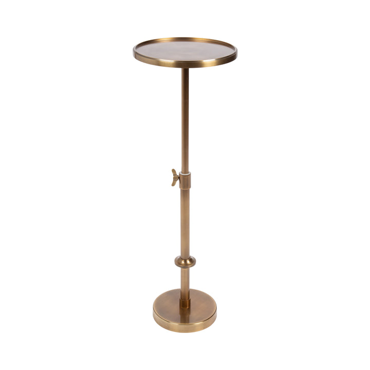 Engles Adjustable Polished Metal Table and Plant Stand