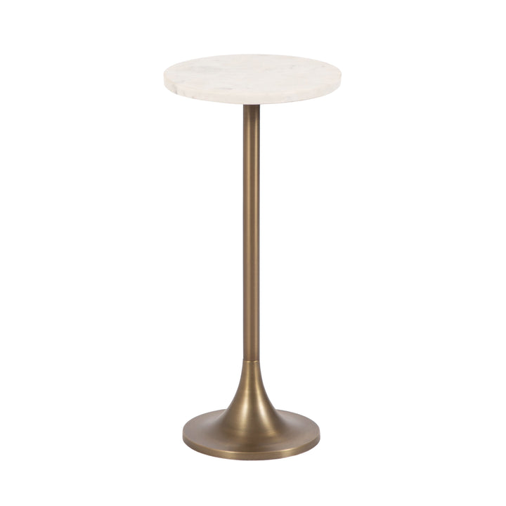 Baronet Round Marble and Metal Table