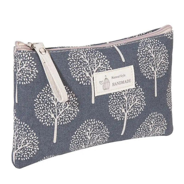 Handmade Retro Pencil Case Large Capacity Stationary Case Cool Stylish Printed Pouch For Office