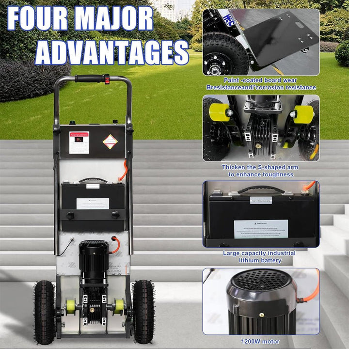 Heavy‑Duty Electric Stair Climber Dolly–880 lb Motorized Hand Truck
