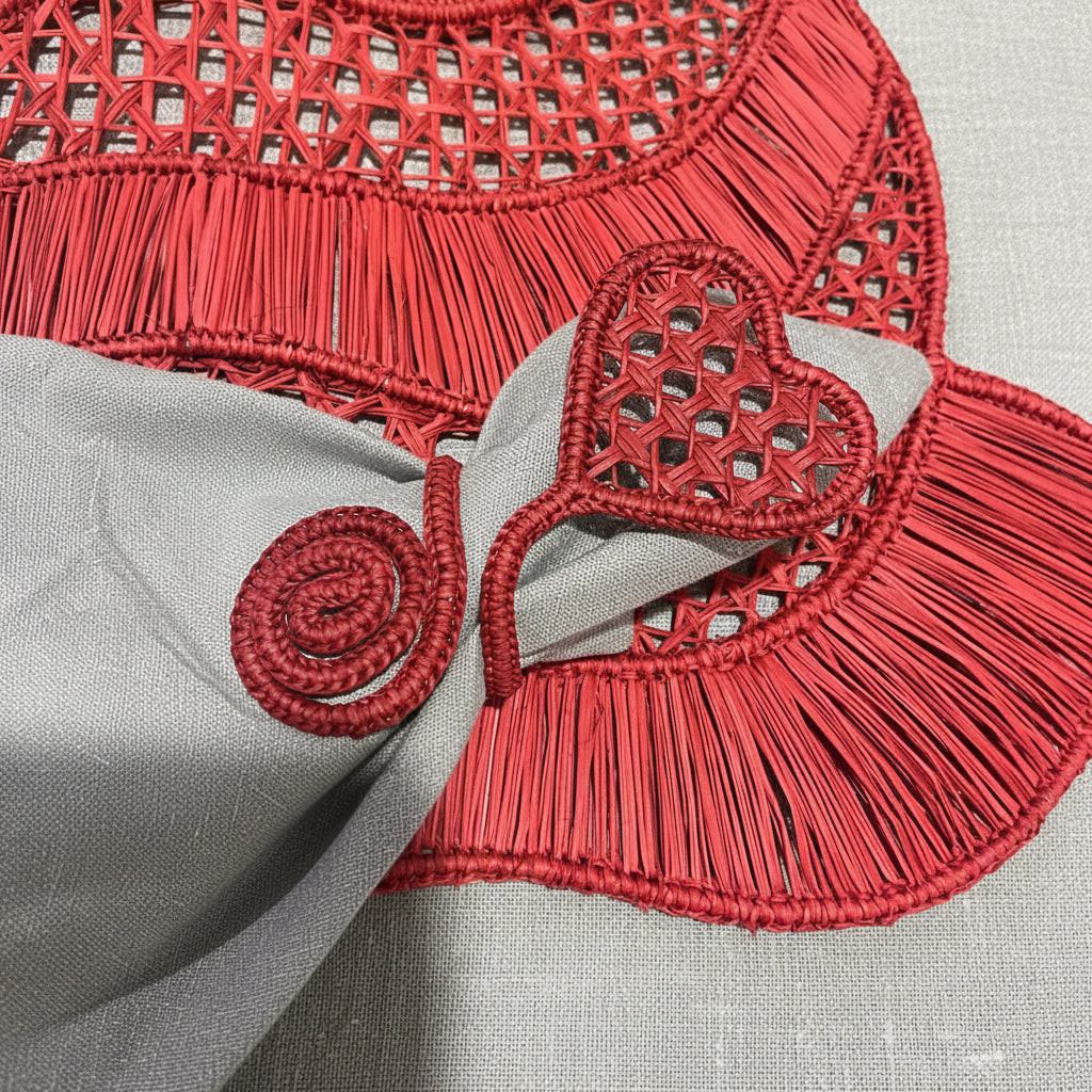 Heart of Caracol Handwoven Iraca Napkin Ring — Napkin Rings, [material], MacondoForever