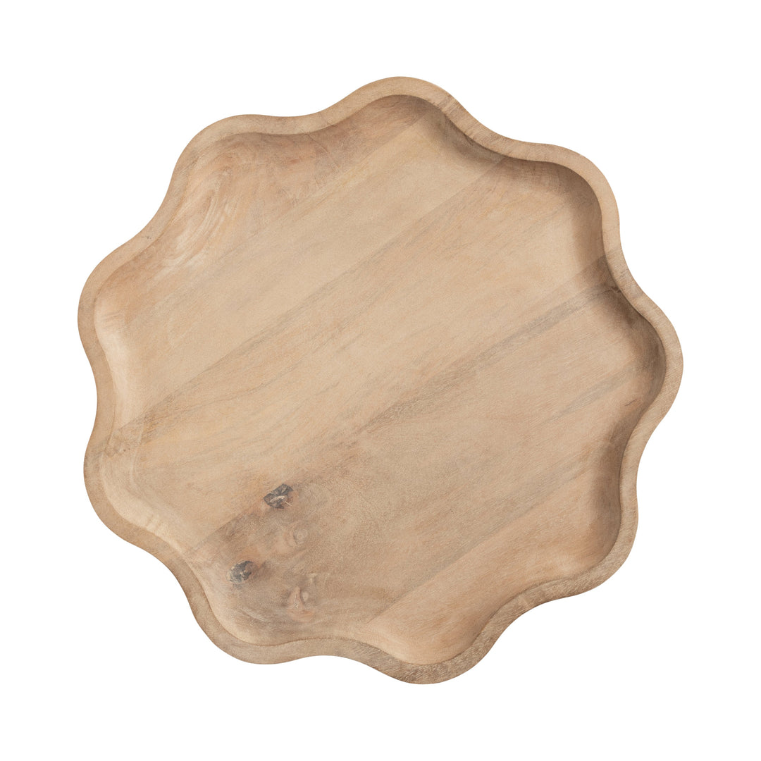 Alezar Scallop Wood Side Table