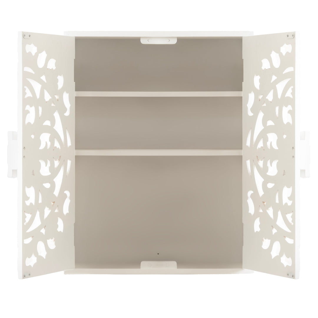 Saanvi Carved Wood Wall Cabinet