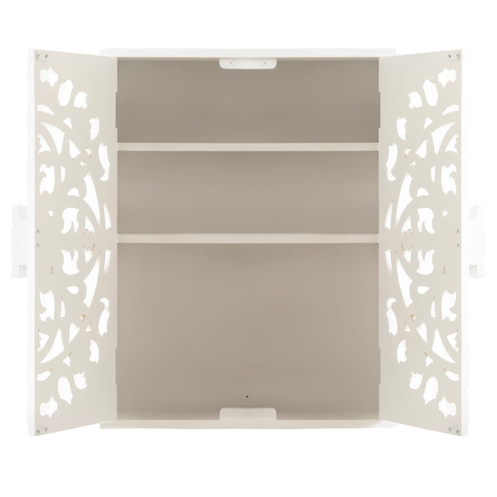 Saanvi Carved Wood Wall Cabinet