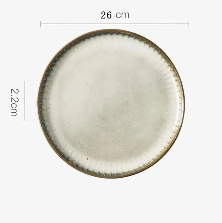 Nordic Ceramic Dinnerware Set with Glazed Minimalist Bowls