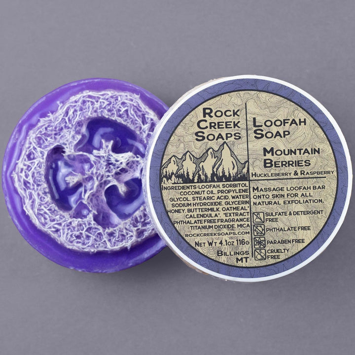Loofah Soap | Mountain Berries — , [material], Rock Creek Soaps