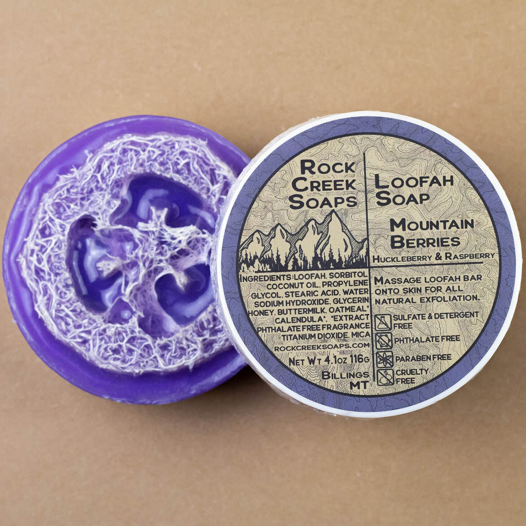 Loofah Soap | Mountain Berries — , [material], Rock Creek Soaps