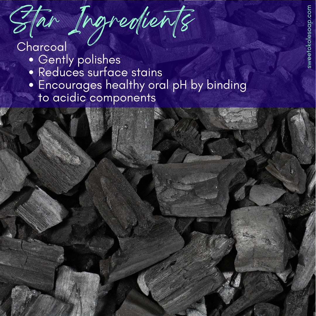 Charcoal Tooth Powder, Unflavored with 5% Hydroxyapatite