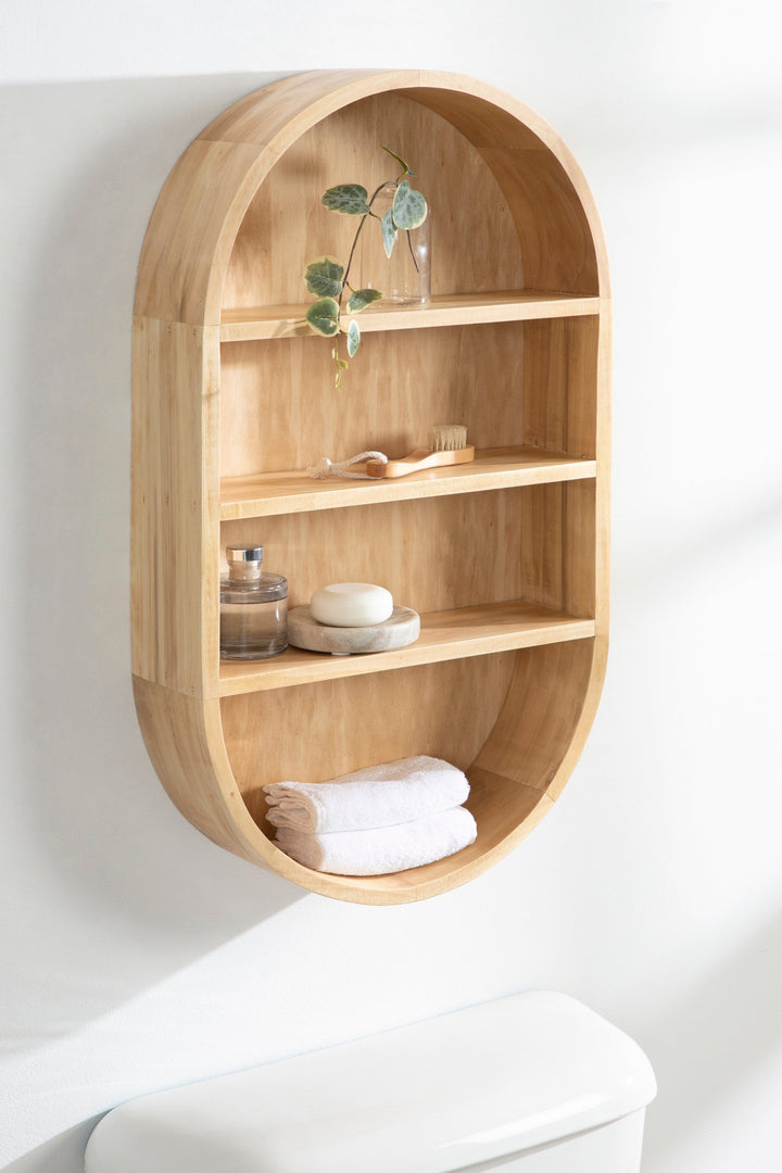 Hutton Wood Capsule Wall Shelf