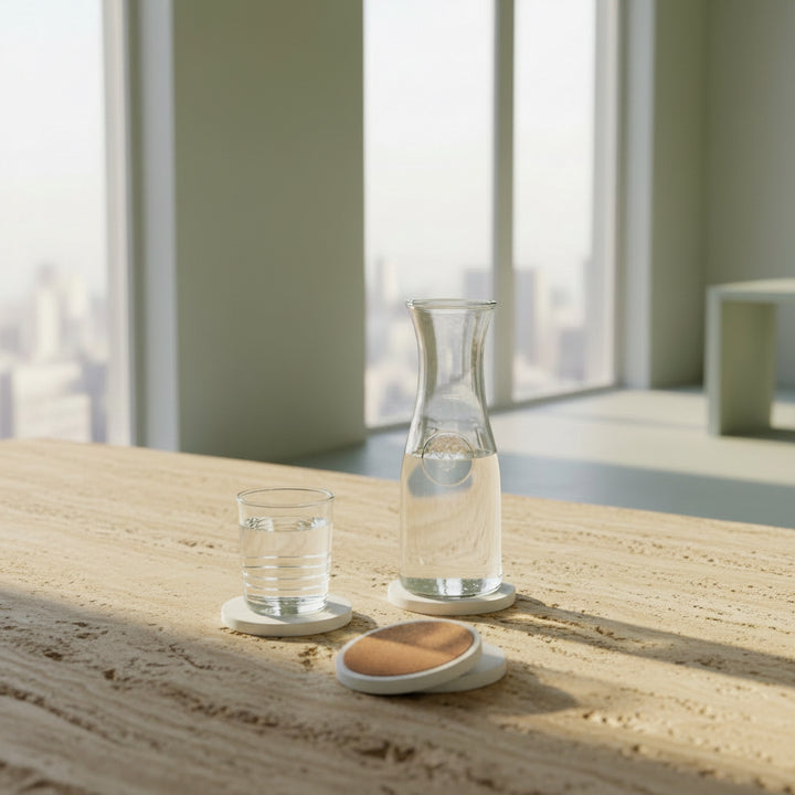 Concrete Coasters: White