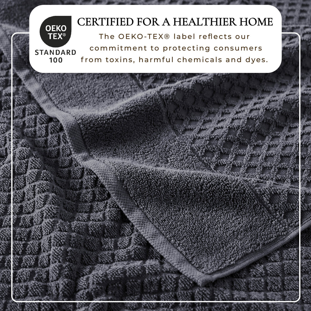 Cotton Diamond Waffle Weave Bath Towel Set - Grayson Collection