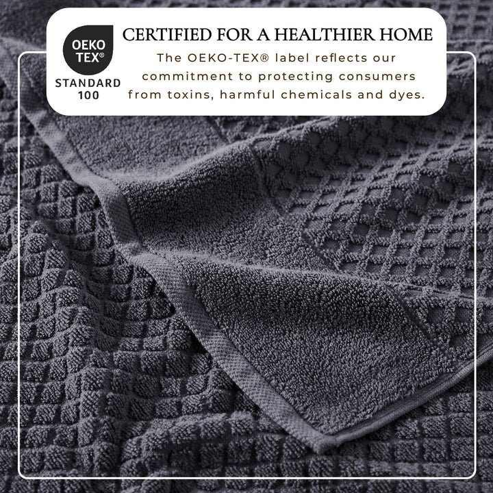 Cotton Diamond Waffle Weave Bath Towel Set - Grayson Collection