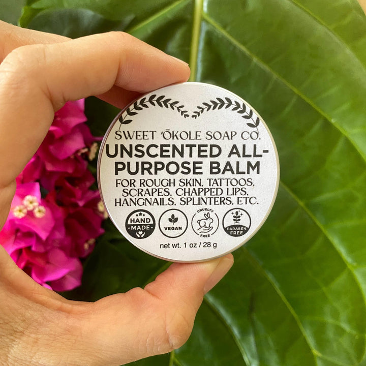 Vegan Tattoo Balm, All Purpose Healing Salve/Ointment — , [material], Sweet ʻŌkole Soap