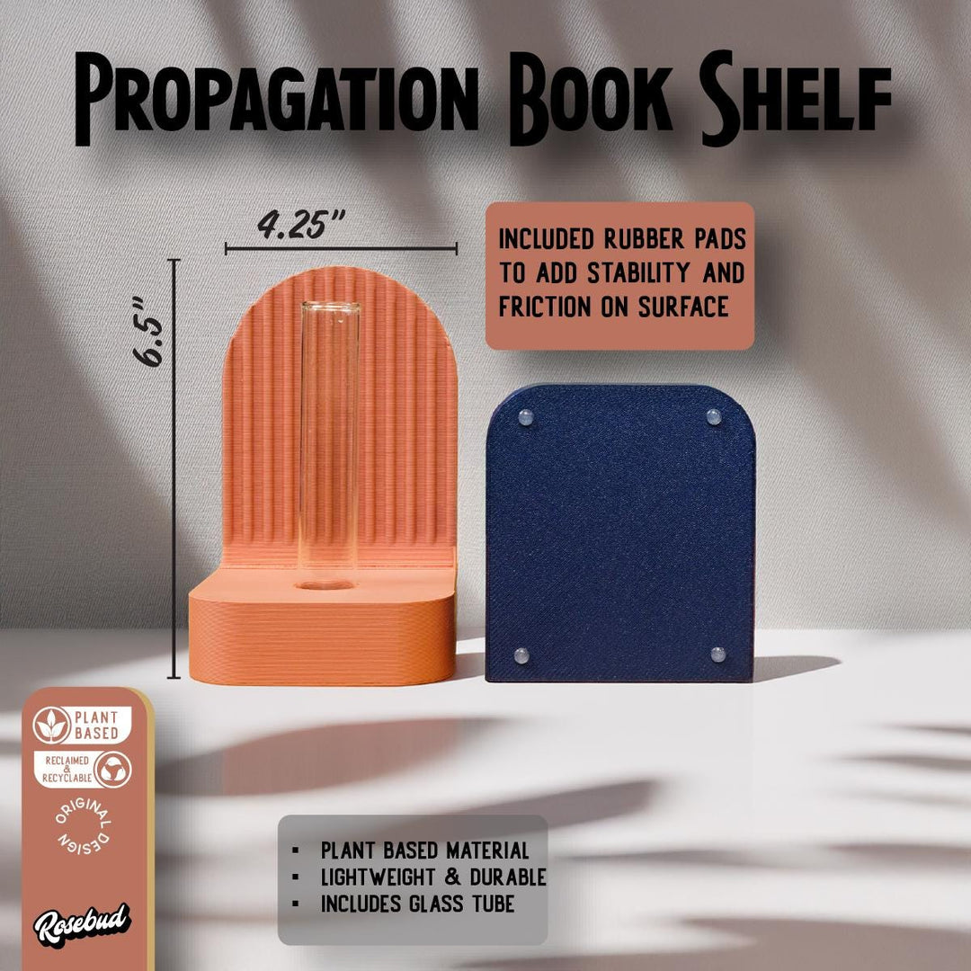 Orange and navy ribbed arched bookends for holding books