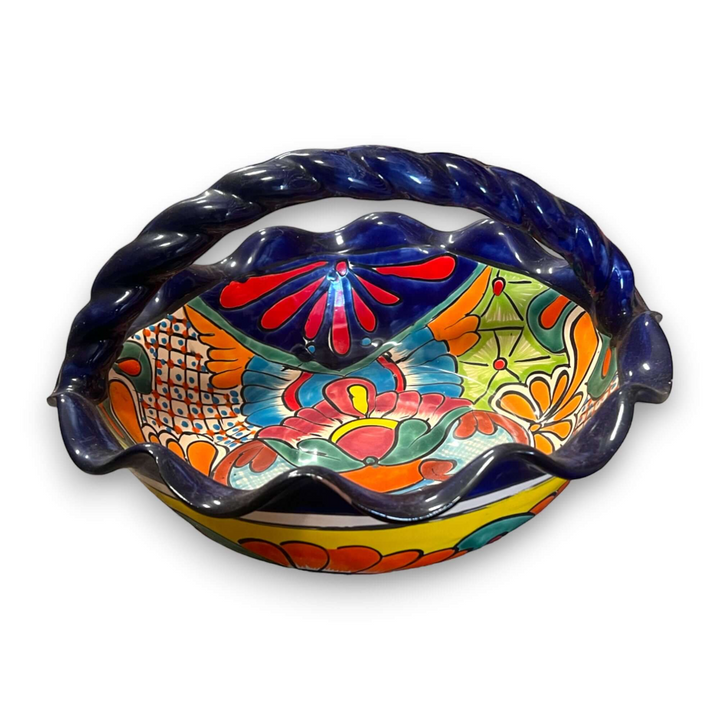 Talavera Fruit Basket | Colorful Hand-Painted Centerpiece