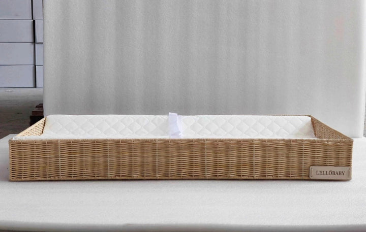 LELLOBABY™ X Hampton BABY-  Rattan Wicker Changing Tray Premier