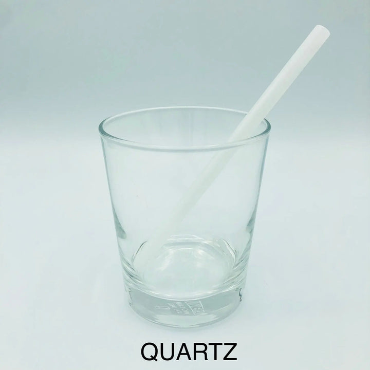 6-inch bent cocktail straw, quartz opaque white