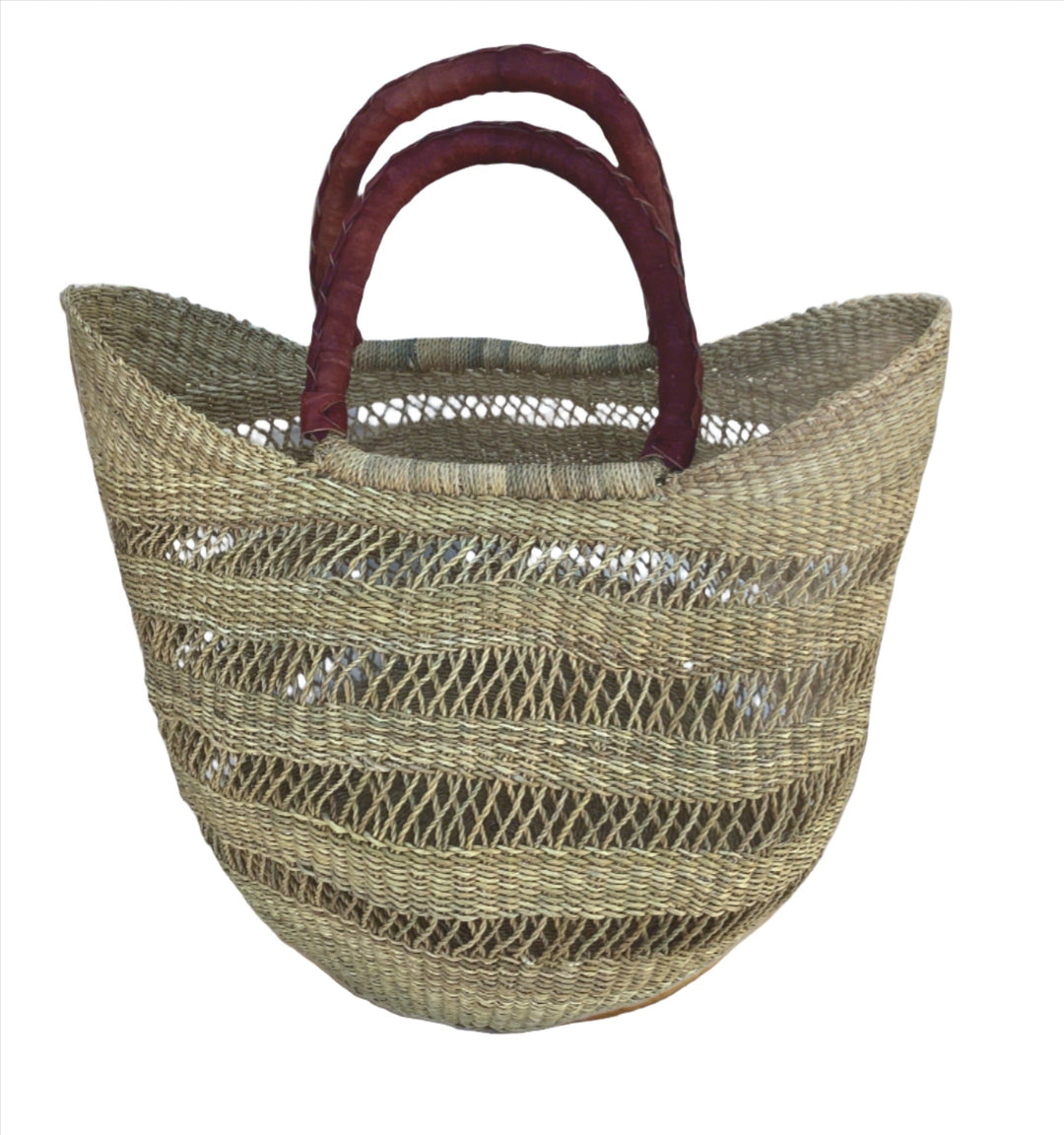 Handwoven Ghanaian Basket Shopper