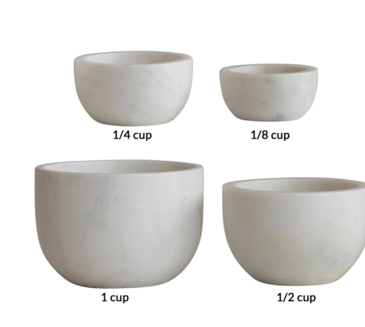 Marble Bowl Set & Measuring Cups