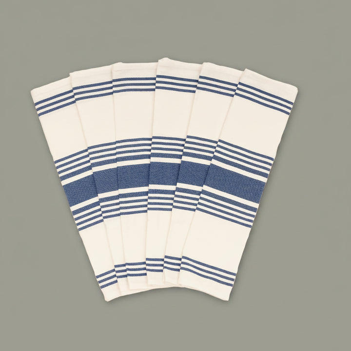 Organic Cotton Striped Kitchen Towels (Set of 6)