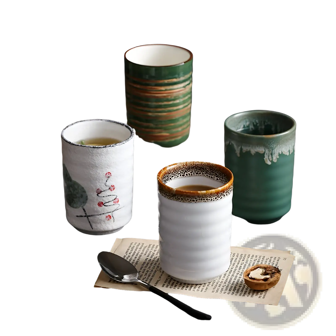 Japanese Ceramic Mug Retro Hand-painted Tea Cup 250ml