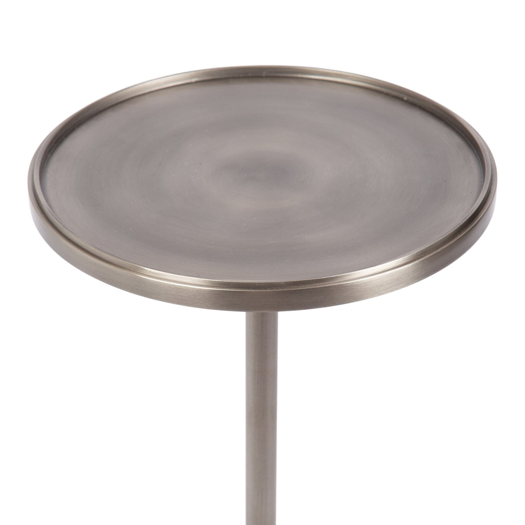Engles Adjustable Polished Metal Table and Plant Stand
