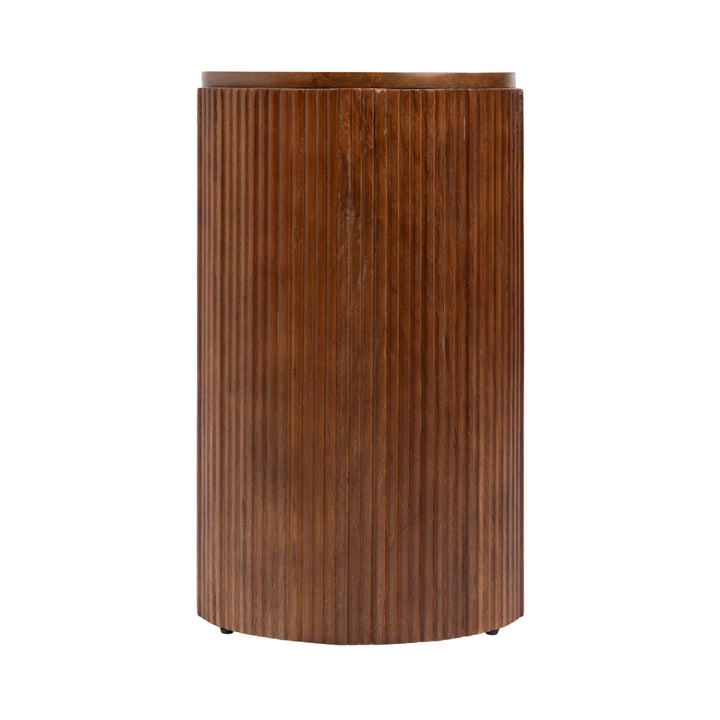 Cakora Capsule Wood Side Table