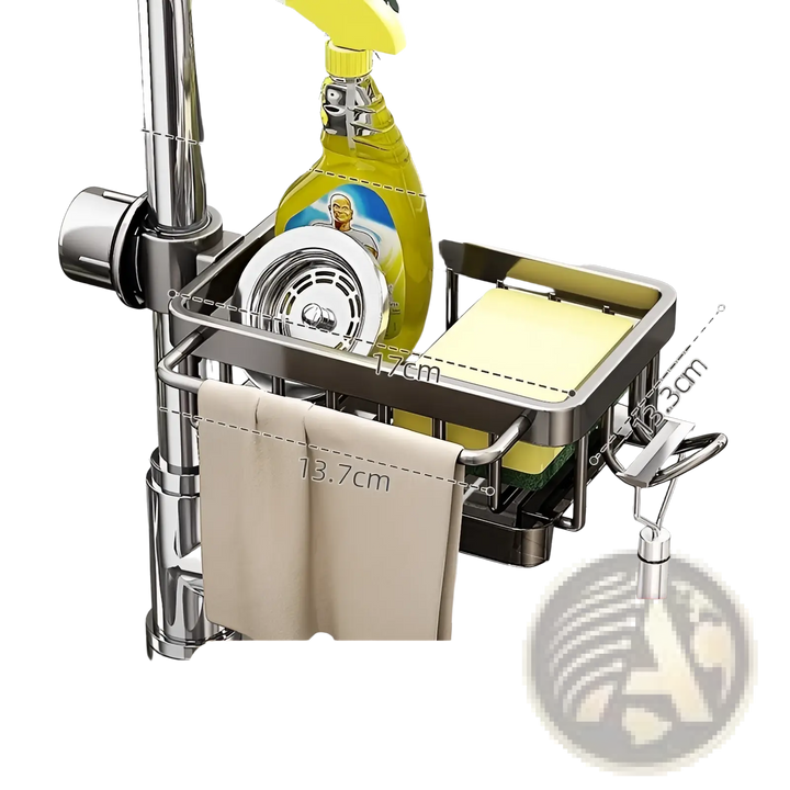 Kitchen Faucet Storage Rack Aluminum Sink Organizer