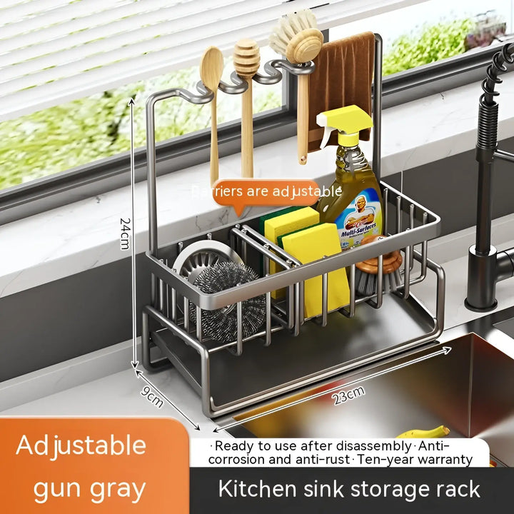 Kitchen Sink Storage Rack Stainless Steel Organizer