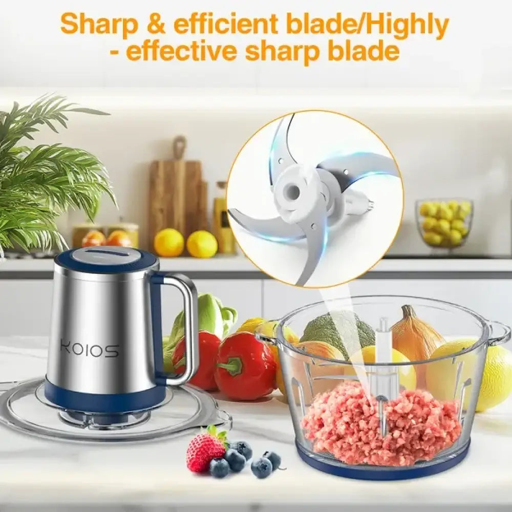 Koios 2l Electric Food Processor with Glass Bowl