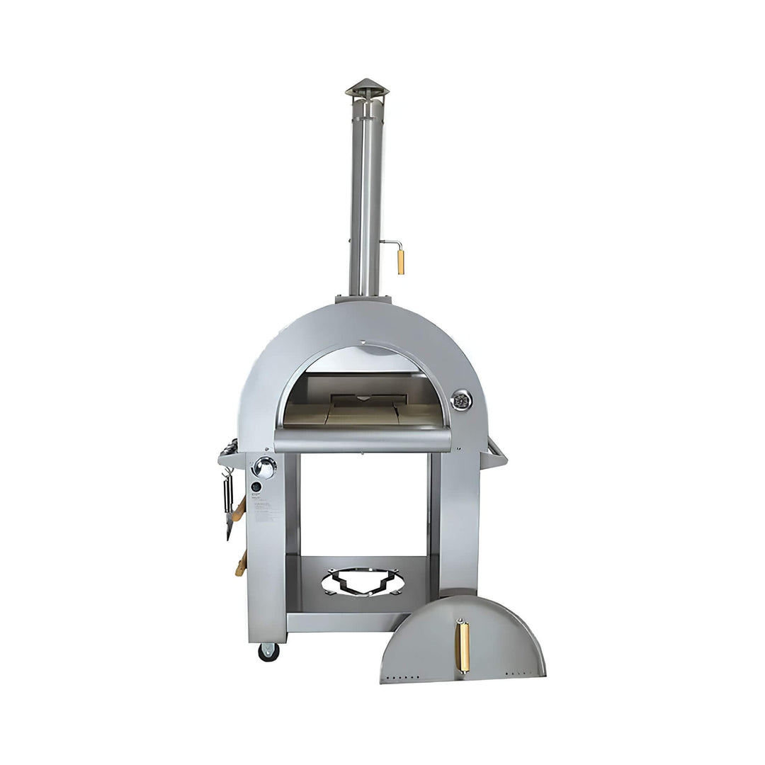 Premium 32-Inch Stainless Steel Dual Fuel Gas Or Wood Fired Pizza Oven [KO-PIZZAOVEN] (SAK14753)