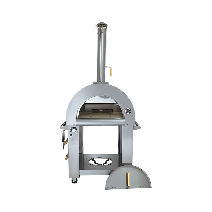 Premium 32-Inch Stainless Steel Dual Fuel Gas Or Wood Fired Pizza Oven [KO-PIZZAOVEN] (SAK14753)