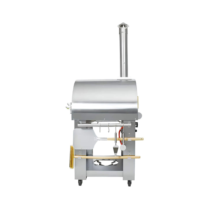 Premium 32-Inch Stainless Steel Dual Fuel Gas Or Wood Fired Pizza Oven [KO-PIZZAOVEN] (SAK14753)