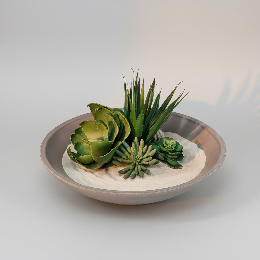 Concrete Infinity Bowl with Birch Presentation Crate: Gray