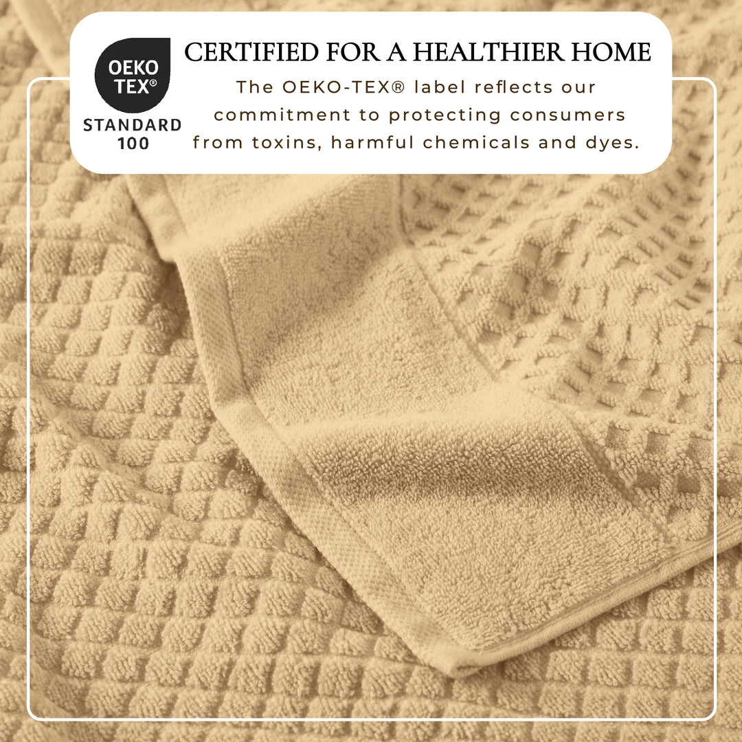 Cotton Diamond Waffle Weave Bath Towel Set - Grayson Collection
