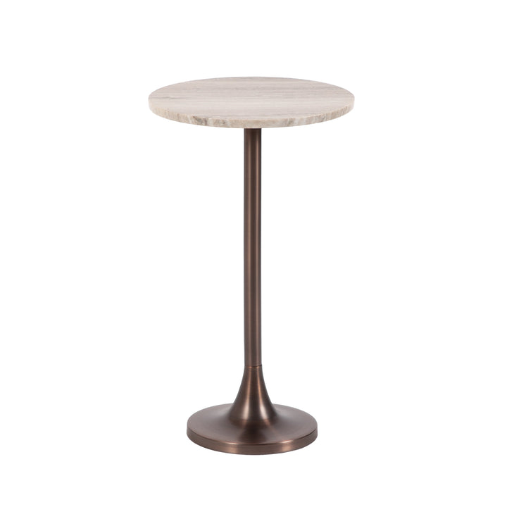 Baronet Round Marble and Metal Table