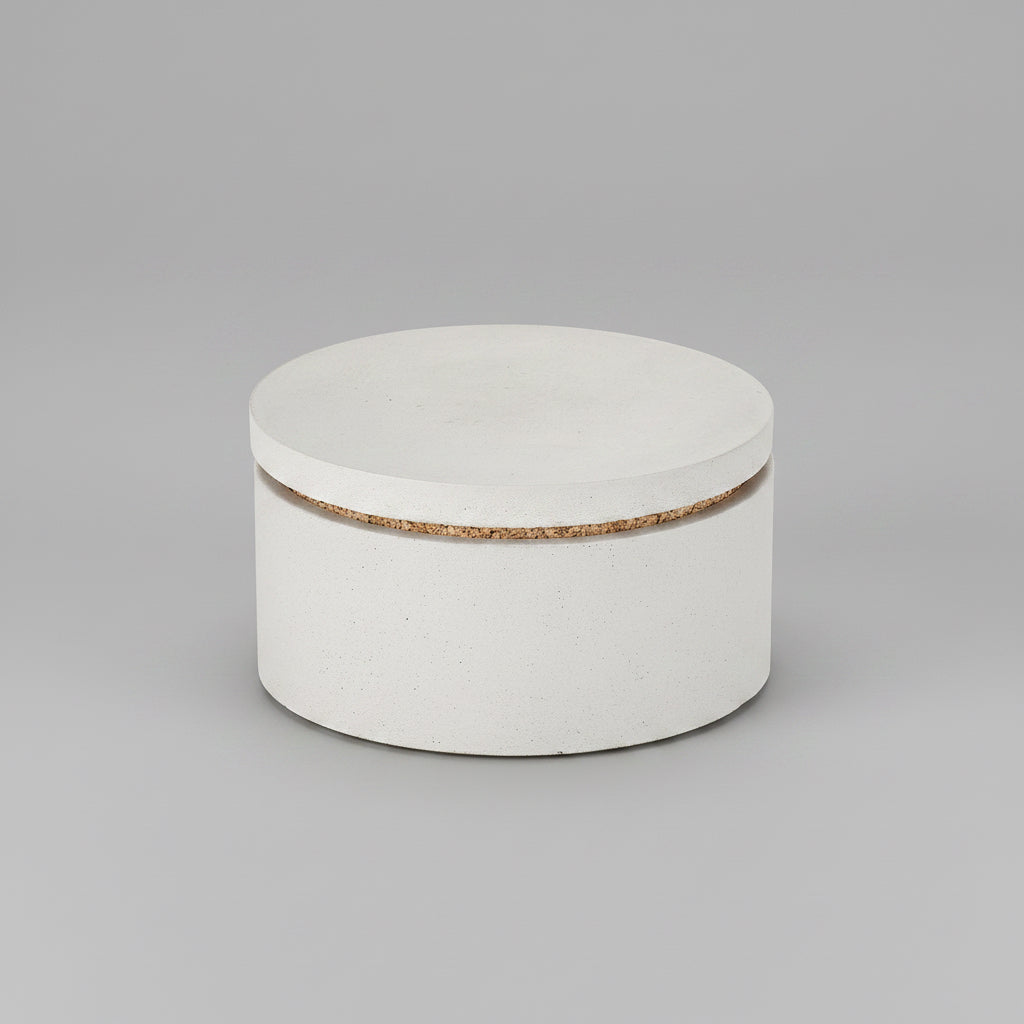 Concrete Classic Salt & Spice Cellar: White