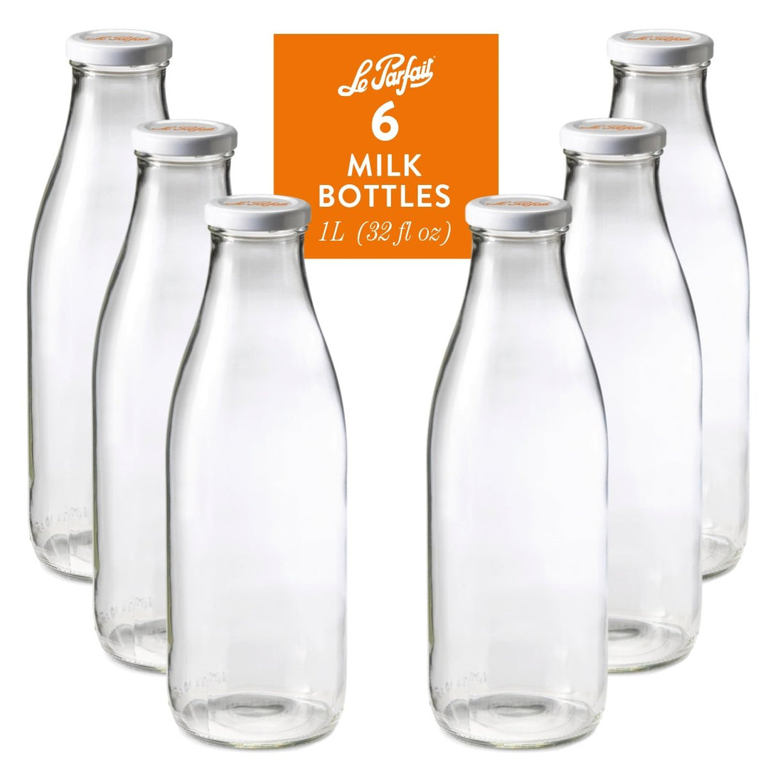 Le Parfait French Glass Bottles with Swing‑Top or Twist Lids