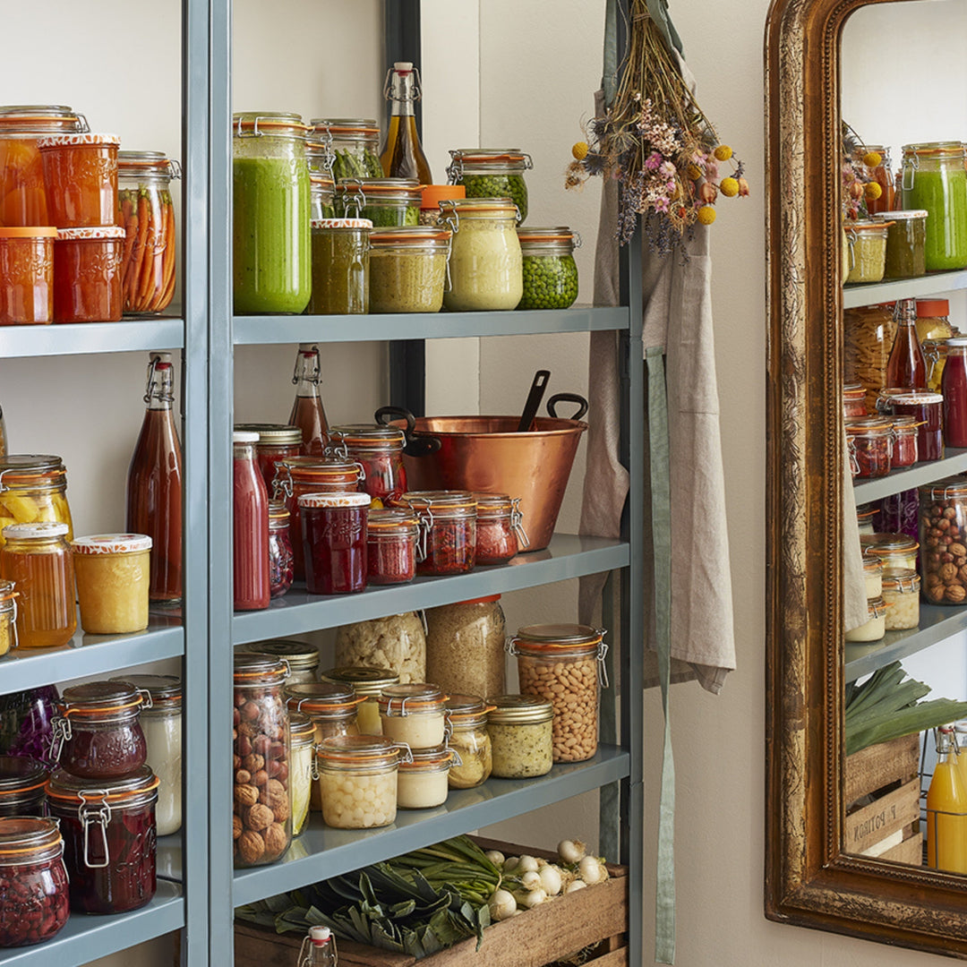 Le Parfait French Glass Bottles with Swing‑Top or Twist Lids