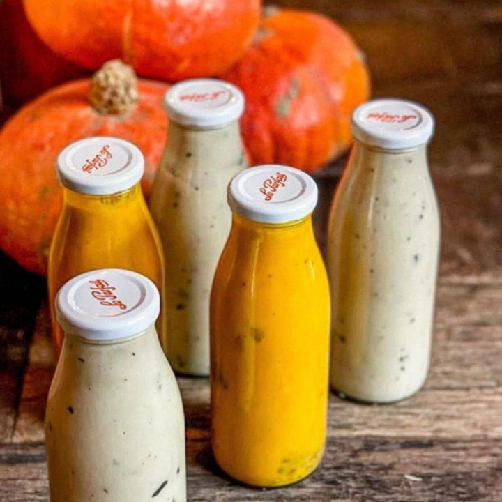 Le Parfait French Glass Bottles with Swing‑Top or Twist Lids