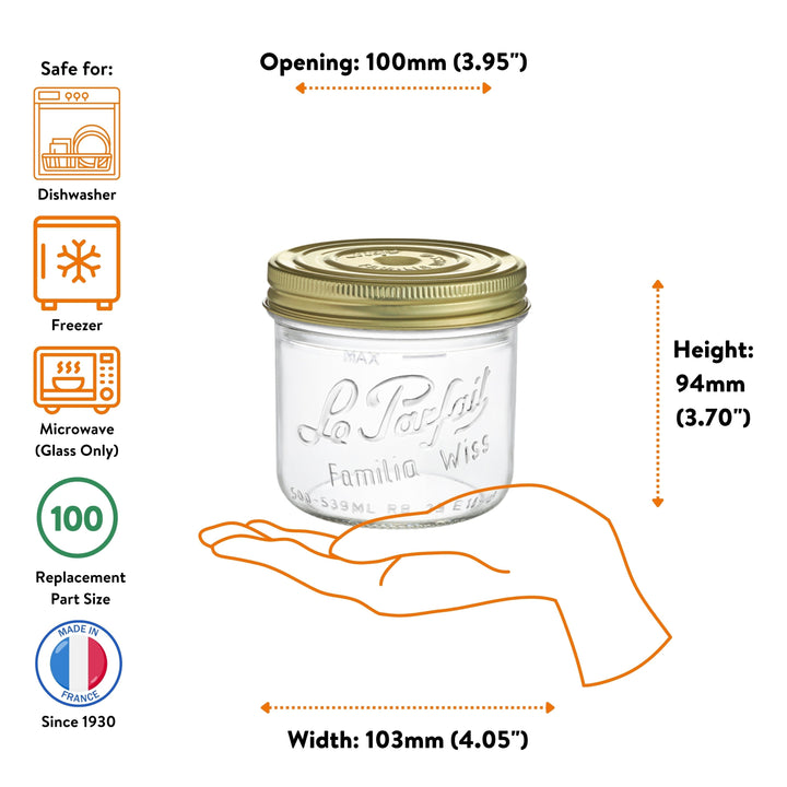 Le Parfait Familia Wiss Preserving Jars