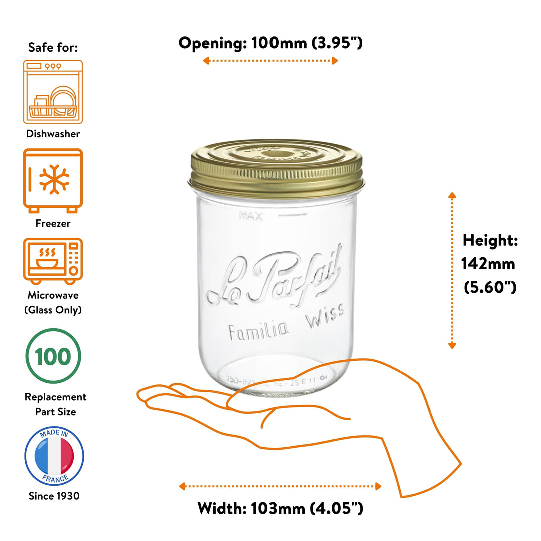 Le Parfait Familia Wiss Preserving Jars
