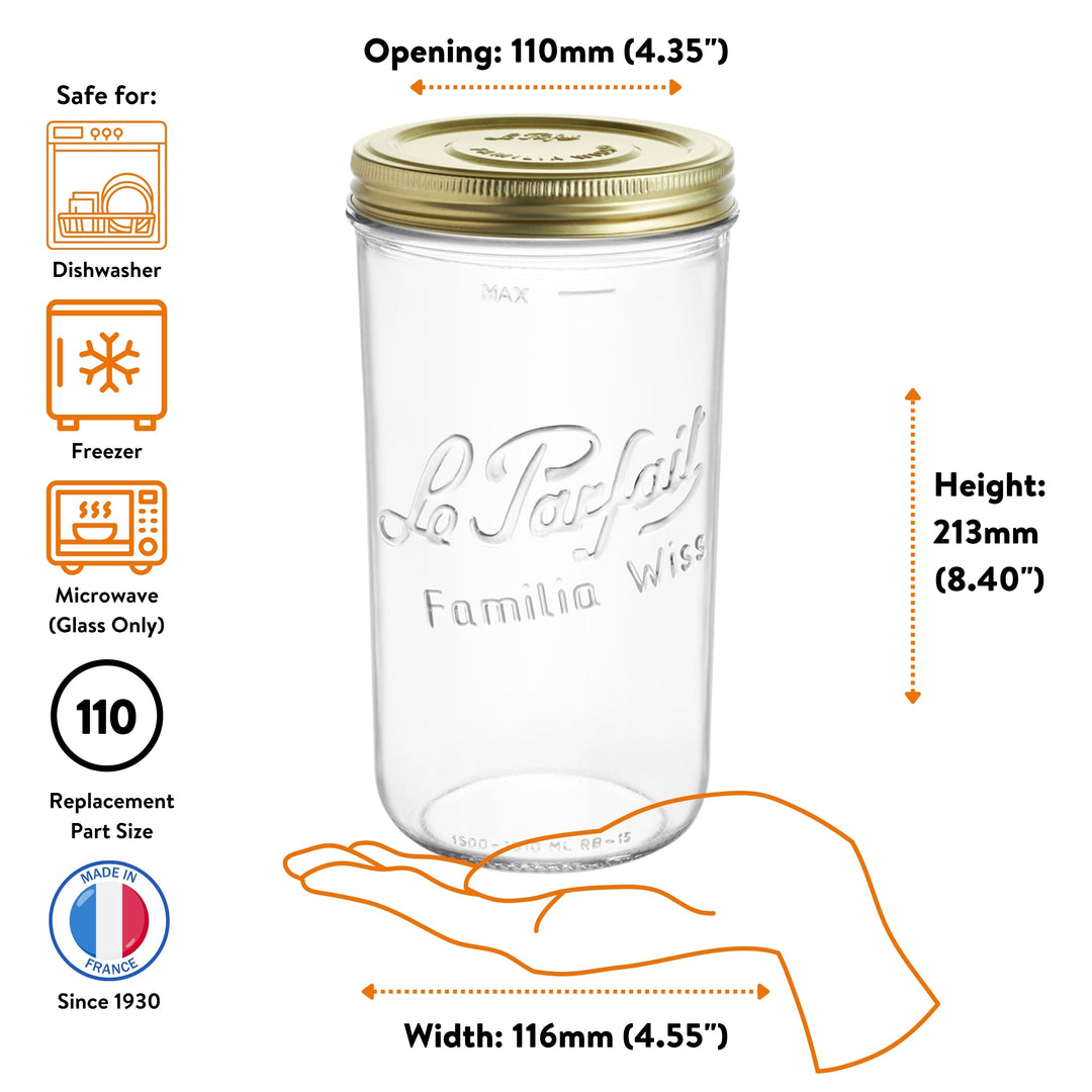 Le Parfait Familia Wiss Preserving Jars