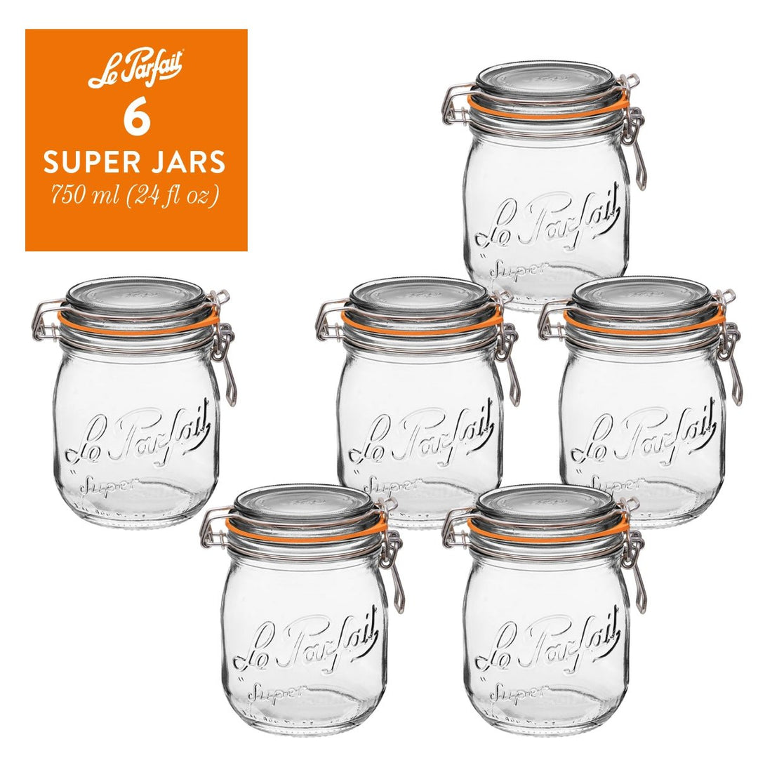 Le Parfait Super Jars with Clip‑Top Lids