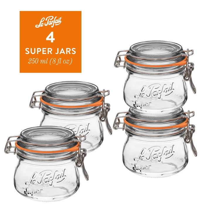 Le Parfait Super Jars with Clip‑Top Lids