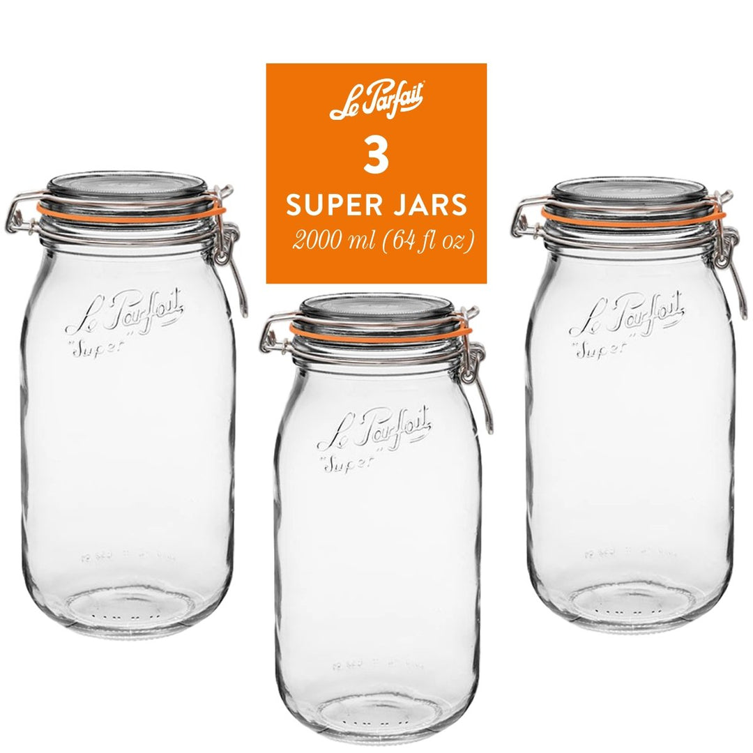 Le Parfait Super Jars with Clip‑Top Lids